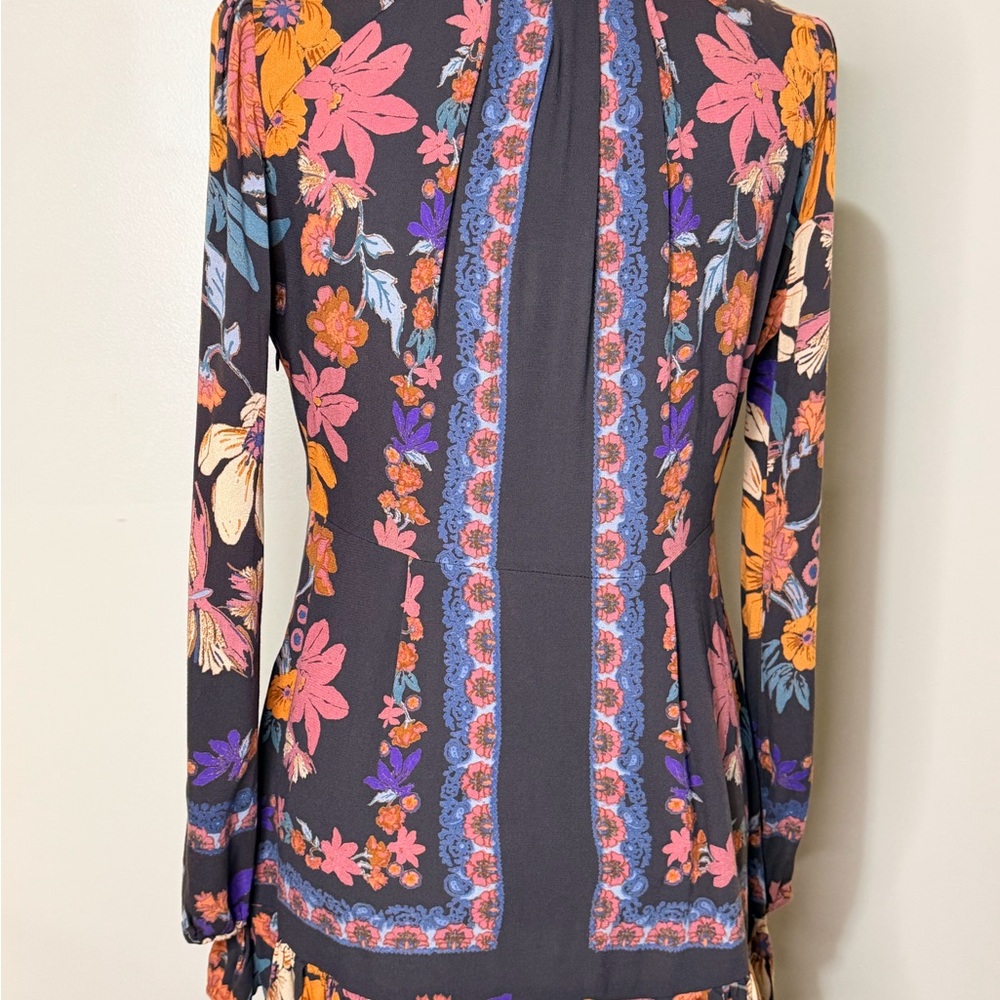 Free People Black Floral Tunic/Dress - Picture 4 of 8